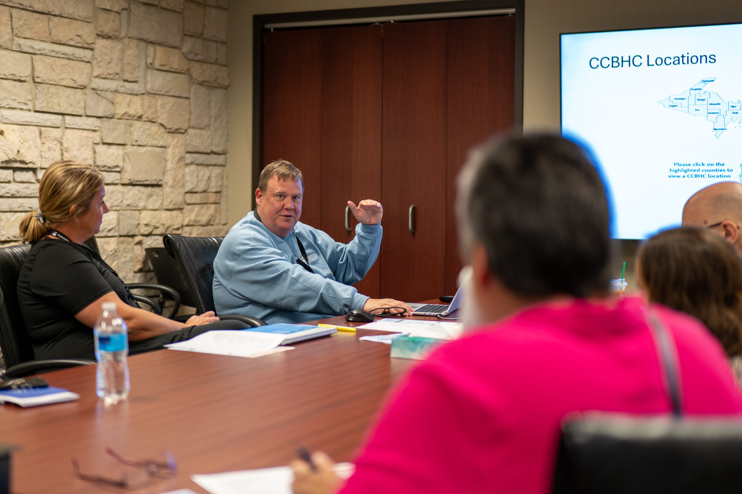 People at a conference room table